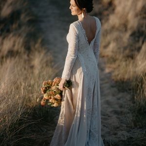 Lulu’s White Lace Wedding Dress